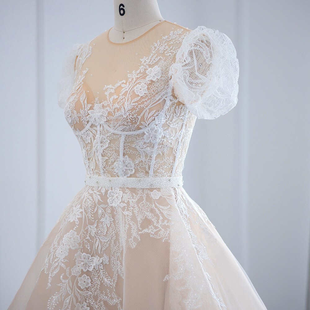 Vintage Lace Floral Short Evening Dresses for Women Wedding Party Ankle Length Midi Formal Prom Dress - Image 4