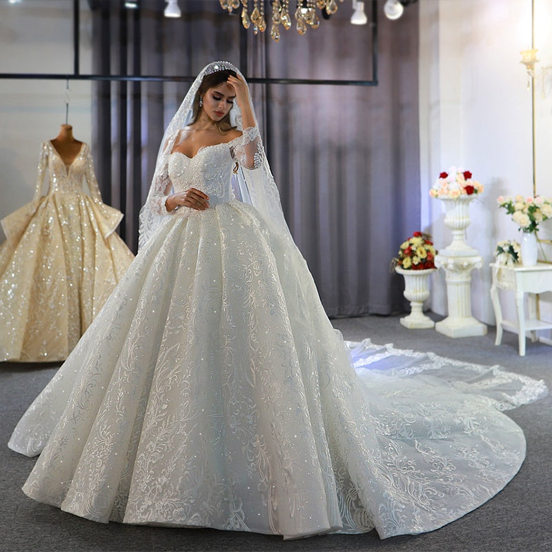 Wedding Dress Bridal 2022 Boho Wedding Lace Off Shoulder Bridal Dress - Image 3