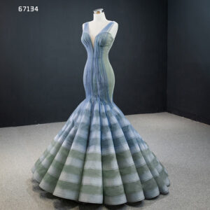 Mermaid Women Evening Party Elegant Lady V Neck Evening Dresses
