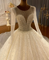 High Quality Lace long sleeves Bridal Wedding Ball Gown Dresses - Image 4